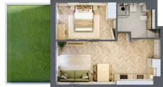 2 pokoje, mieszkanie 41,21 m², parter, oferta nr A.0.03, Nowe Miasto, Krzeszowice, ul. Czatkowice Górne / Majowa