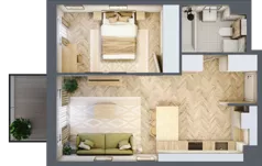 2 pokoje, mieszkanie 41,30 m², piętro 1, oferta nr A.1.10, Nowe Miasto, Krzeszowice, ul. Czatkowice Górne / Majowa