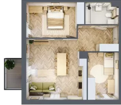 3 pokoje, mieszkanie 56,43 m², piętro 2, oferta nr B.2.28, Nowe Miasto, Krzeszowice, ul. Czatkowice Górne / Majowa