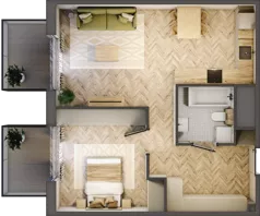2 pokoje, mieszkanie 53,13 m², piętro 4, oferta nr B.4.45, Nowe Miasto, Krzeszowice, ul. Czatkowice Górne / Majowa