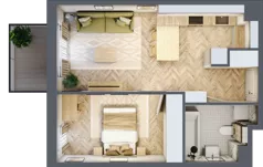 2 pokoje, mieszkanie 41,30 m², piętro 1, oferta nr B.1.15, Nowe Miasto, Krzeszowice, ul. Czatkowice Górne / Majowa
