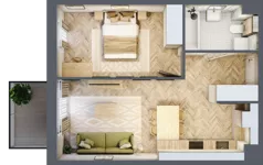 2 pokoje, mieszkanie 41,99 m², piętro 2, oferta nr B.2.24, Nowe Miasto, Krzeszowice, ul. Czatkowice Górne / Majowa