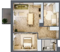 3 pokoje, mieszkanie 55,89 m², piętro 2, oferta nr B.2.23, Nowe Miasto, Krzeszowice, ul. Czatkowice Górne / Majowa