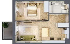 2 pokoje, mieszkanie 41,99 m², piętro 1, oferta nr C.1.15, Nowe Miasto, Krzeszowice, ul. Czatkowice Górne / Majowa