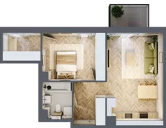 2 pokoje, mieszkanie 48,29 m², piętro 2, oferta nr C.2.32, Nowe Miasto, Krzeszowice, ul. Czatkowice Górne / Majowa
