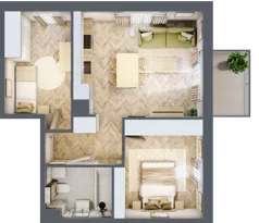 3 pokoje, mieszkanie 50,43 m², piętro 2, oferta nr C.2.24, Nowe Miasto, Krzeszowice, ul. Czatkowice Górne / Majowa