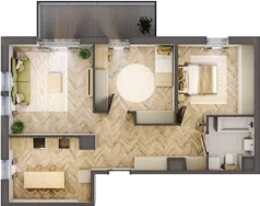 3 pokoje, mieszkanie 66,02 m², piętro 4, oferta nr C.4.44, Nowe Miasto, Krzeszowice, ul. Czatkowice Górne / Majowa