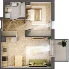 2 pokoje, mieszkanie 41,90 m², piętro 4, oferta nr C.4.51, Nowe Miasto, Krzeszowice, ul. Czatkowice Górne / Majowa
