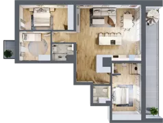 4 pokoje, mieszkanie 97,48 m², piętro 2, oferta nr L14, Paderewskiego 1, Świnoujście, Śródmieście, ul. Paderewskiego 1