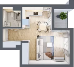 1 pokój, mieszkanie 30,61 m², piętro 1, oferta nr L10, Paderewskiego 1, Świnoujście, Śródmieście, ul. Paderewskiego 1