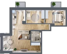 3 pokoje, mieszkanie 77,18 m², piętro 1, oferta nr L7, Paderewskiego 1, Świnoujście, Śródmieście, ul. Paderewskiego 1