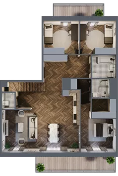4 pokoje, mieszkanie 106,34 m², piętro 8, oferta nr K2.33, Elzam Tower, Elbląg, ul. Oboźna