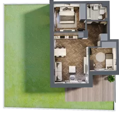 3 pokoje, mieszkanie 53,40 m², parter, oferta nr B2.M2, Załęże Premium, Rzeszów, Załęże, ul. Świętego Floriana