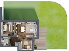 3 pokoje, mieszkanie 53,38 m², parter, oferta nr B3.M3, Załęże Premium, Rzeszów, Załęże, ul. Świętego Floriana