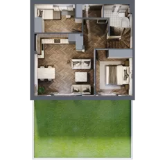 4 pokoje, mieszkanie 78,90 m², parter, oferta nr C1, Zgodna Park, Libertów, ul. Zgodna