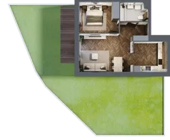 2 pokoje, mieszkanie 46,61 m², piętro 1, oferta nr C.12, Trakt Królewski - Budynek C, Grójec, ul. Mikołaja Reja 9