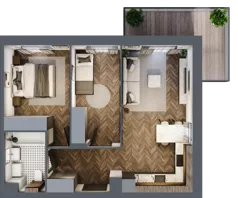 3 pokoje, mieszkanie 52,41 m², piętro 1, oferta nr C.16, Trakt Królewski - Budynek C, Grójec, ul. Mikołaja Reja 9