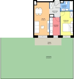 2 pokoje, mieszkanie 54,10 m², parter, oferta nr D.13, Trakt Królewski - Budynek D, Grójec, ul. Mikołaja Reja 9