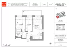 3 pokoje, mieszkanie 51,11 m², piętro 1, oferta nr A.13, Trakt Królewski, Grójec, ul. Mikołaja Reja 9