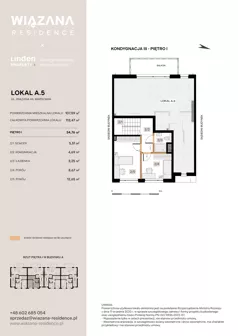 4 pokoje, mieszkanie 107,59 m², parter, oferta nr A.5, Wiązana Residence, Warszawa, Wawer, Zerzeń, ul. Wiązana 44