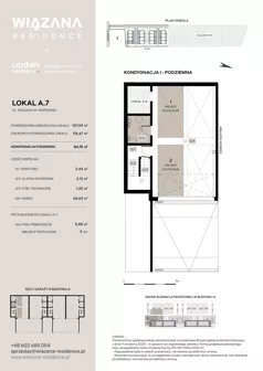 4 pokoje, mieszkanie 107,59 m², parter, oferta nr A.7, Wiązana Residence, Warszawa, Wawer, Zerzeń, ul. Wiązana 44