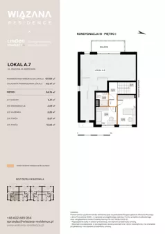 4 pokoje, mieszkanie 107,59 m², parter, oferta nr A.7, Wiązana Residence, Warszawa, Wawer, Zerzeń, ul. Wiązana 44