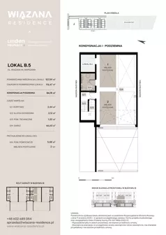 4 pokoje, mieszkanie 107,59 m², parter, oferta nr B.5, Wiązana Residence, Warszawa, Wawer, Zerzeń, ul. Wiązana 44