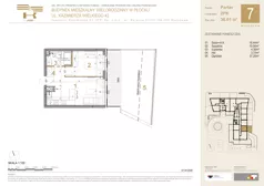 2 pokoje, mieszkanie 36,61 m², parter, oferta nr 7, K-42, Płock, ul. Kazimierza Wielkiego 42