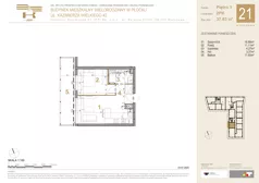 2 pokoje, mieszkanie 37,63 m², piętro 1, oferta nr 21, K-42, Płock, ul. Kazimierza Wielkiego 42