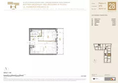2 pokoje, mieszkanie 36,61 m², piętro 2, oferta nr 28, K-42, Płock, ul. Kazimierza Wielkiego 42