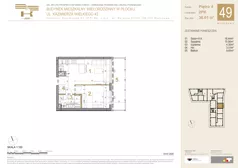 2 pokoje, mieszkanie 36,61 m², piętro 4, oferta nr 49, K-42, Płock, ul. Kazimierza Wielkiego 42