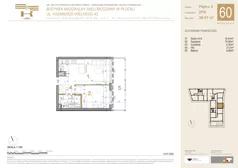 2 pokoje, mieszkanie 36,61 m², piętro 5, oferta nr 60, K-42, Płock, ul. Kazimierza Wielkiego 42