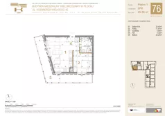 2 pokoje, mieszkanie 45,39 m², piętro 1, oferta nr 76, K-42, Płock, ul. Kazimierza Wielkiego 42