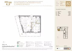 2 pokoje, mieszkanie 45,42 m², piętro 2, oferta nr 80, K-42, Płock, ul. Kazimierza Wielkiego 42