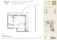 3 pokoje, mieszkanie 59,31 m², parter, oferta nr 8, K-42, Płock, ul. Kazimierza Wielkiego 42
