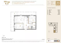 3 pokoje, mieszkanie 60,42 m², piętro 1, oferta nr 20, K-42, Płock, ul. Kazimierza Wielkiego 42