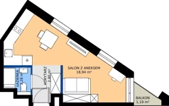 1 pokój, apartament inwestycyjny 24,02 m², piętro 3, oferta nr 329, Nano Apart, Warszawa, Praga Południe, Gocławek, ul. Grochowska 63