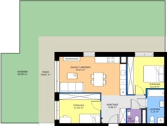 3 pokoje, mieszkanie 60,42 m², parter, oferta nr 9, K-42, Płock, ul. Kazimierza Wielkiego 42