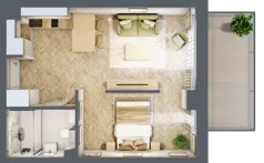 2 pokoje, apartament inwestycyjny 36,28 m², piętro 2, oferta nr A3/16, Apartamenty Klimatyczna, Gdańsk, Wyspa Sobieszewska, ul. Klimatyczna 88