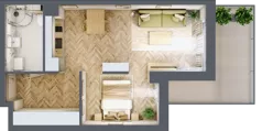 2 pokoje, apartament 41,96 m², piętro 2, oferta nr B3/19, Apartamenty Klimatyczna, Gdańsk, Wyspa Sobieszewska, ul. Klimatyczna 88