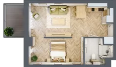 2 pokoje, apartament inwestycyjny 38,48 m², piętro 1, oferta nr B2/15, Apartamenty Klimatyczna, Gdańsk, Wyspa Sobieszewska, ul. Klimatyczna 88