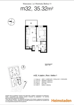2 pokoje, mieszkanie 35,22 m², piętro 4, oferta nr M32, Aurora, Warszawa, Włochy, Raków, ul. Wschodu Słońca 11A, 9A