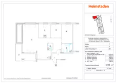 4 pokoje, mieszkanie 87,98 m², piętro 3, oferta nr M23, Aurora, Warszawa, Włochy, Raków, ul. Wschodu Słońca 11A, 9A