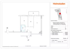 3 pokoje, mieszkanie 55,44 m², piętro 5, oferta nr M046, Aurora, Warszawa, Włochy, Raków, ul. Wschodu Słońca 11A, 9A