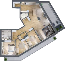 4 pokoje, mieszkanie 150,91 m², piętro 3, oferta nr 1-10, Park Chopina, Otwock, ul. Fryderyka Chopina 11