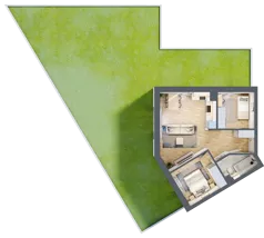 3 pokoje, mieszkanie 55,70 m², parter, oferta nr 1-1, Park Chopina, Otwock, ul. Fryderyka Chopina 11