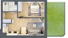 2 pokoje, mieszkanie 41,65 m², parter, oferta nr 2-1, Park Chopina, Otwock, ul. Fryderyka Chopina 11