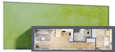 2 pokoje, mieszkanie 40,22 m², piętro 3, oferta nr 3-1, Park Chopina, Otwock, ul. Fryderyka Chopina 11
