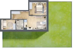 3 pokoje, mieszkanie 50,29 m², parter, oferta nr 3-4, Park Chopina, Otwock, ul. Fryderyka Chopina 11