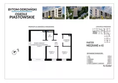 3 pokoje, mieszkanie 50,40 m², parter, oferta nr A5, Osiedle Piastowskie, Bytom Odrzański, ul. Witosa